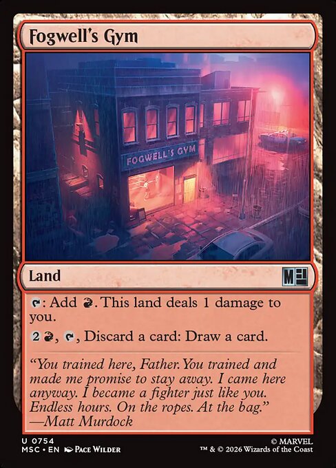 Fogwell's Gym - Marvel Super Heroes Commander MTG spoiler