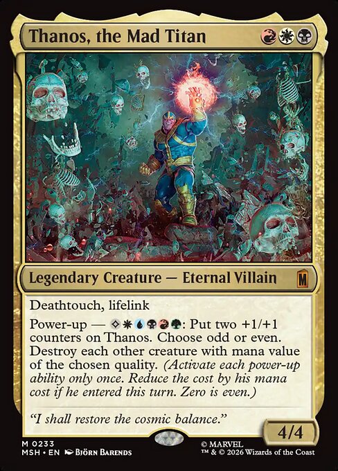 Thanos, the Mad Titan - Marvel Super Heroes MTG spoiler
