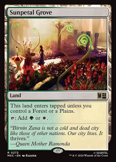 Sunpetal Grove - Marvel Super Heroes Commander MTG spoiler