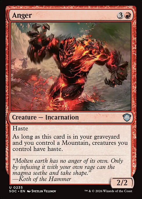 Anger - Secrets of Strixhaven Commander MTG spoiler