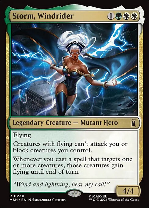 Storm, Windrider - Marvel Super Heroes MTG spoiler