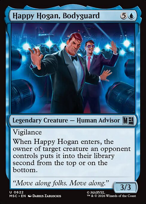 Happy Hogan, Bodyguard - Marvel Super Heroes Commander MTG spoiler