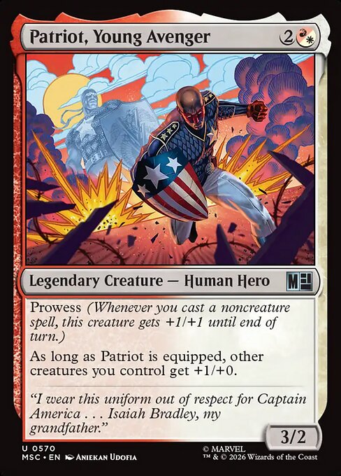 Patriot, Young Avenger - Marvel Super Heroes Commander MTG spoiler