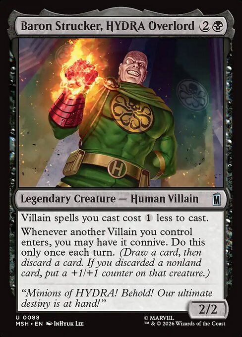 Baron Strucker, HYDRA Overlord - Marvel Super Heroes MTG spoiler