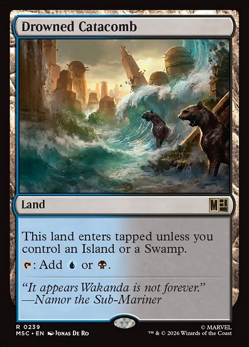 Drowned Catacomb - Marvel Super Heroes Commander MTG spoiler