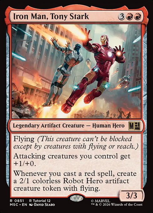 Iron Man, Tony Stark - Marvel Super Heroes Commander MTG spoiler
