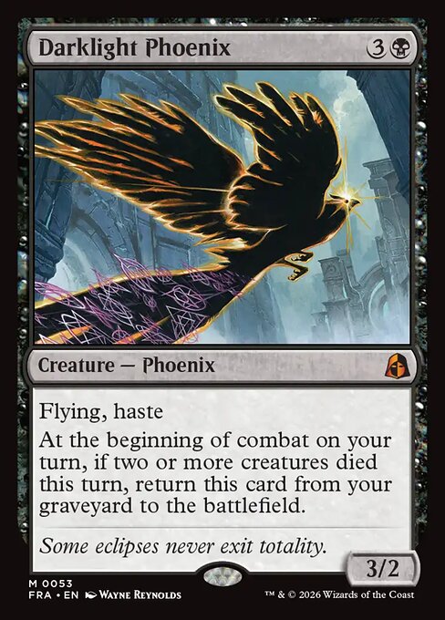 Darklight Phoenix - Reality Fracture MTG spoiler