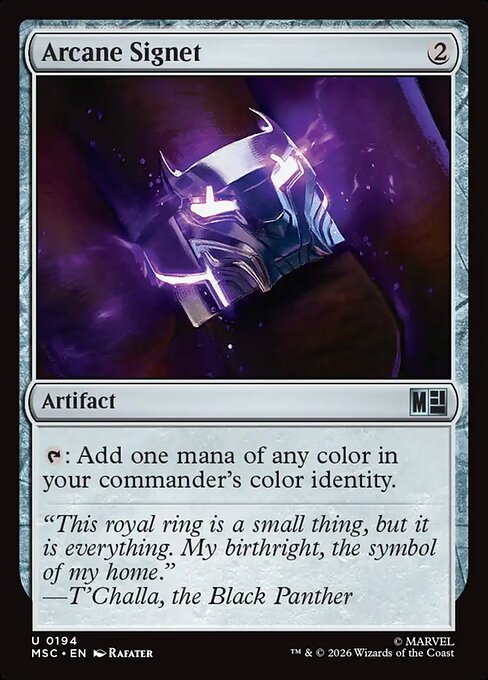 Arcane Signet - Marvel Super Heroes Commander MTG spoiler