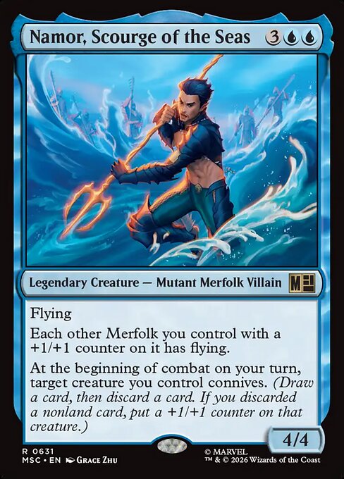 Namor, Scourge of the Seas - Marvel Super Heroes Commander MTG spoiler