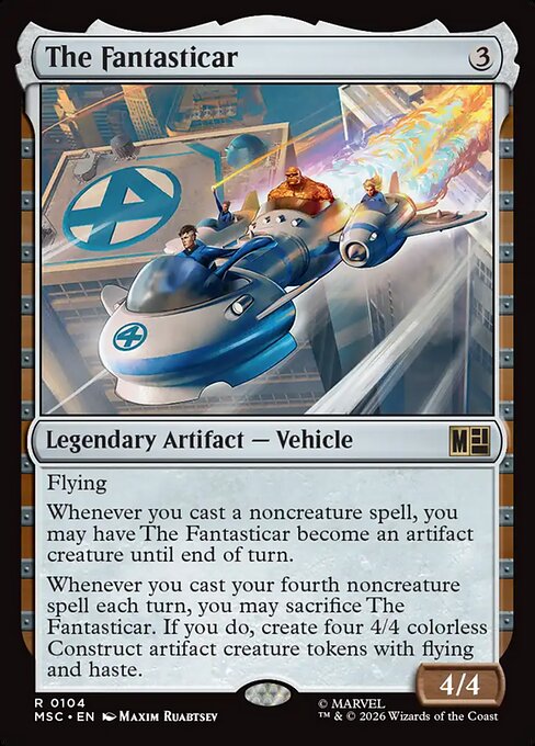 The Fantasticar - Marvel Super Heroes Commander MTG spoiler