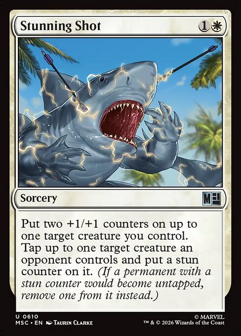 Stunning Shot - Marvel Super Heroes Commander MTG spoiler