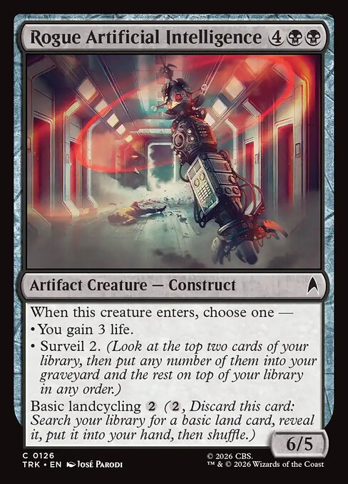Rogue Artificial Intelligence - Star Trek MTG spoiler