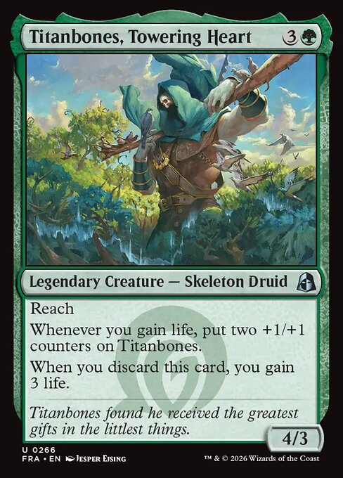 Titanbones, Towering Heart - Reality Fracture MTG spoiler