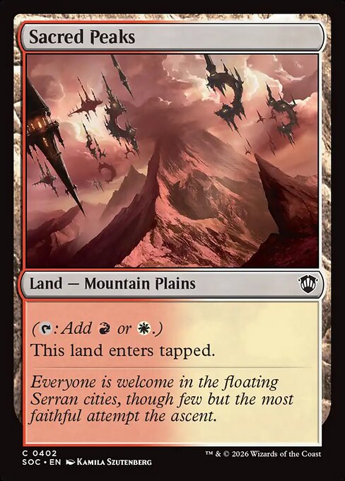 Sacred Peaks - Secrets of Strixhaven Commander MTG spoiler