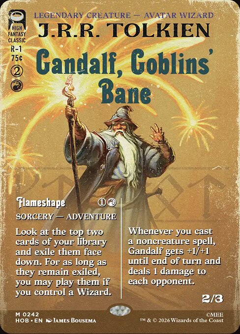 Gandalf, Goblins' Bane // Flameshape - The Hobbit MTG spoiler
