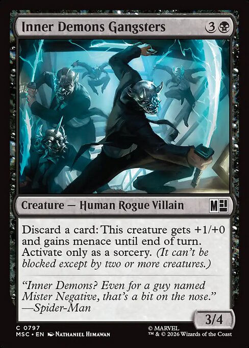 Inner Demons Gangsters - Marvel Super Heroes Commander MTG spoiler