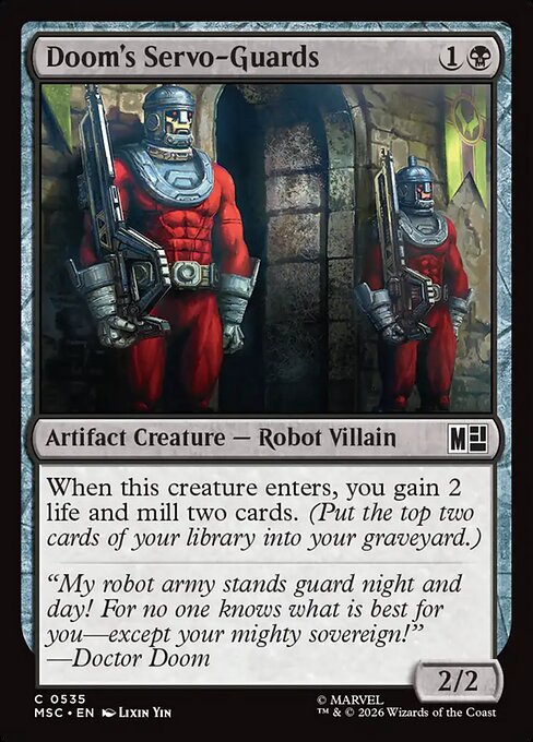 Doom's Servo-Guards - Marvel Super Heroes Commander MTG spoiler