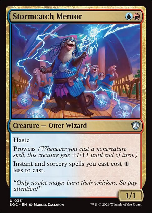 Stormcatch Mentor - Secrets of Strixhaven Commander MTG spoiler