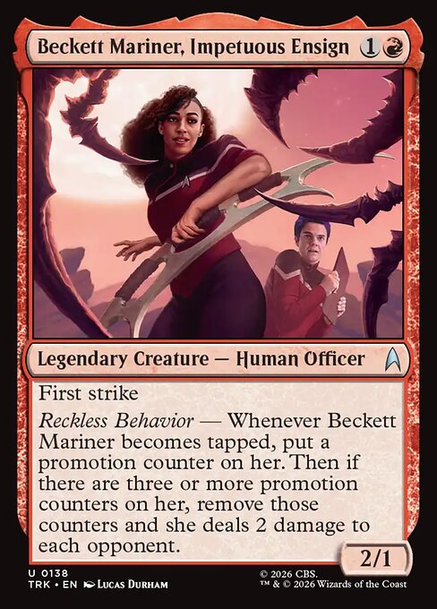 Beckett Mariner, Impetuous Ensign - Star Trek MTG spoiler