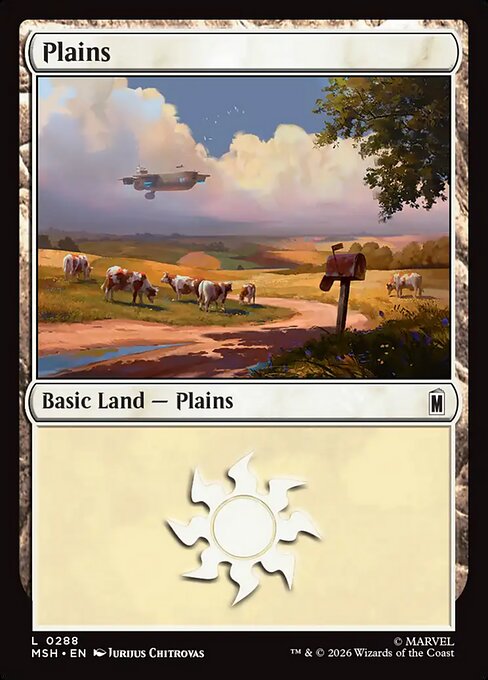 Plains - Marvel Super Heroes MTG spoiler