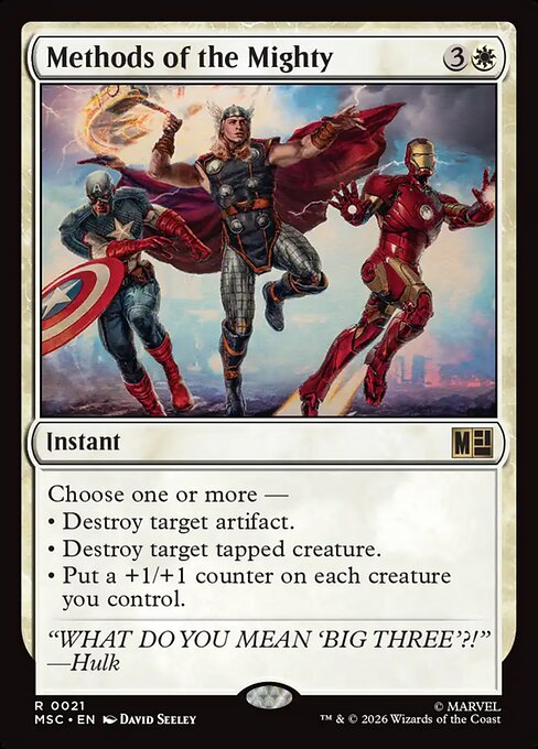 Methods of the Mighty - Marvel Super Heroes Commander MTG spoiler