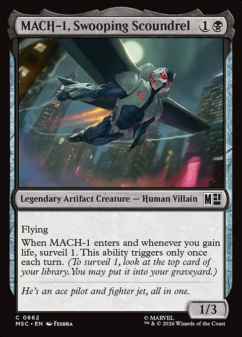 MACH-1, Swooping Scoundrel - Marvel Super Heroes Commander MTG spoiler