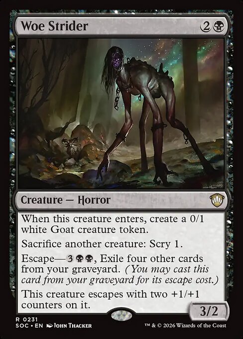 Woe Strider - Secrets of Strixhaven Commander MTG spoiler