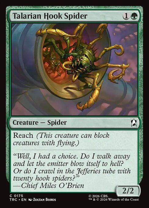 Talarian Hook Spider - Star Trek Commander MTG spoiler