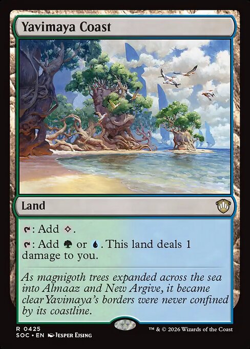 Yavimaya Coast - Secrets of Strixhaven Commander MTG spoiler