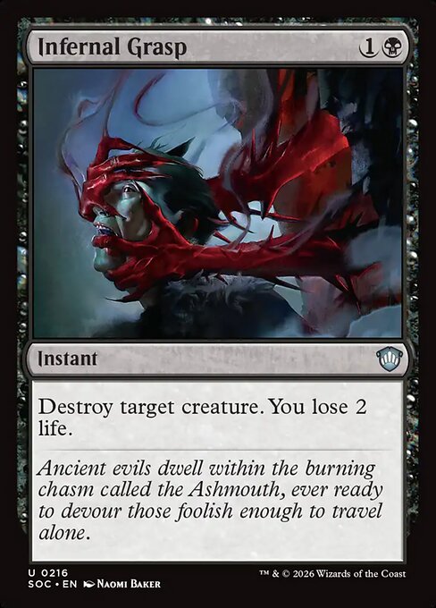 Infernal Grasp - Secrets of Strixhaven Commander MTG spoiler