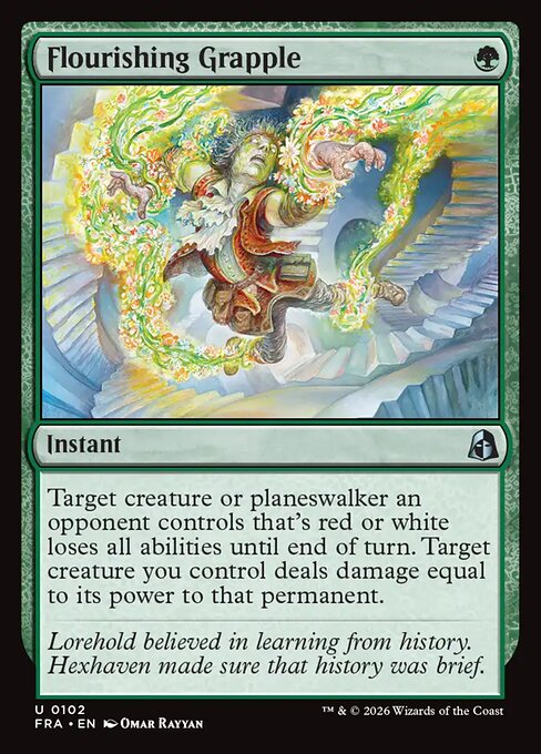 Flourishing Grapple - Reality Fracture MTG spoiler
