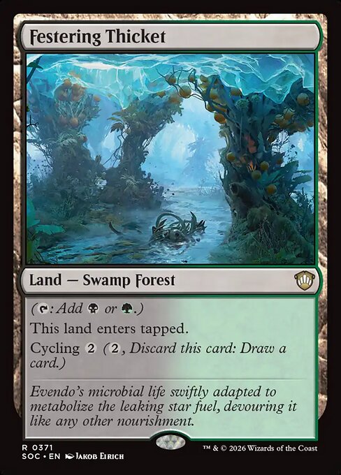 Festering Thicket - Secrets of Strixhaven Commander MTG spoiler