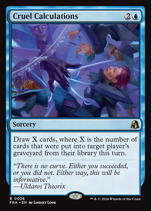 Cruel Calculations - Reality Fracture MTG spoiler