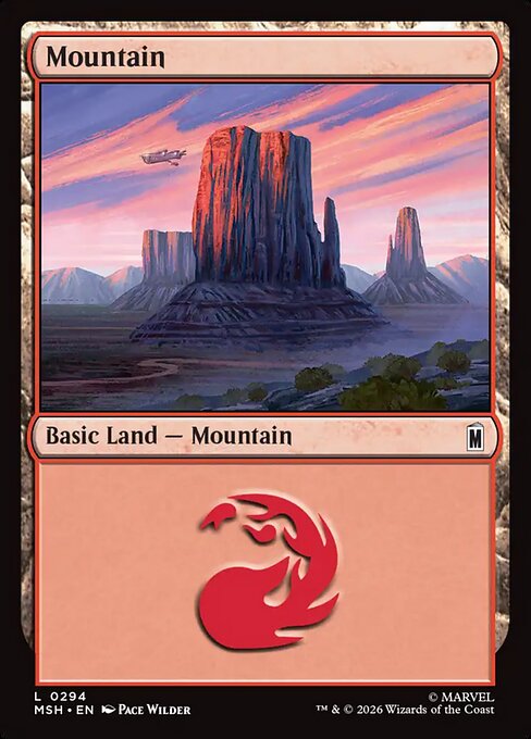 Mountain - Marvel Super Heroes MTG spoiler