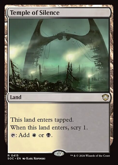 Temple of Silence - Secrets of Strixhaven Commander MTG spoiler