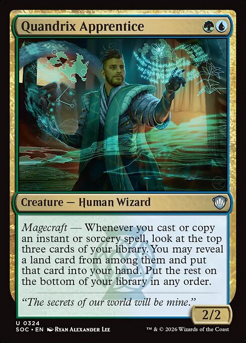 Quandrix Apprentice - Secrets of Strixhaven Commander MTG spoiler