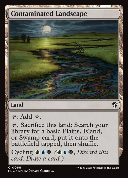 Contaminated Landscape - Reality Fracture Commander MTG spoiler
