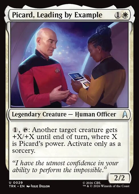 Picard, Leading by Example - Star Trek MTG spoiler