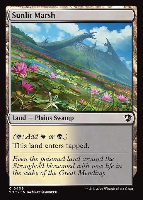 Sunlit Marsh - Secrets of Strixhaven Commander MTG spoiler