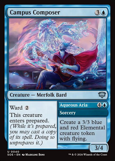 Campus Composer // Aqueous Aria - Secrets of Strixhaven MTG spoiler