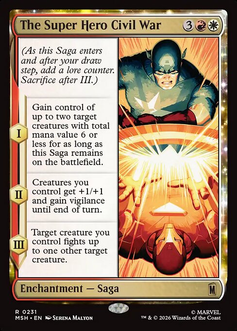 The Super Hero Civil War - Marvel Super Heroes MTG spoiler