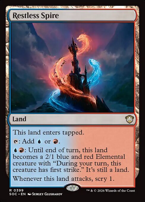 Restless Spire - Secrets of Strixhaven Commander MTG spoiler