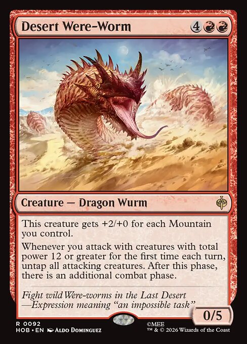 Desert Were-Worm - The Hobbit MTG spoiler