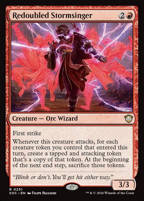 Redoubled Stormsinger - Secrets of Strixhaven Commander MTG spoiler