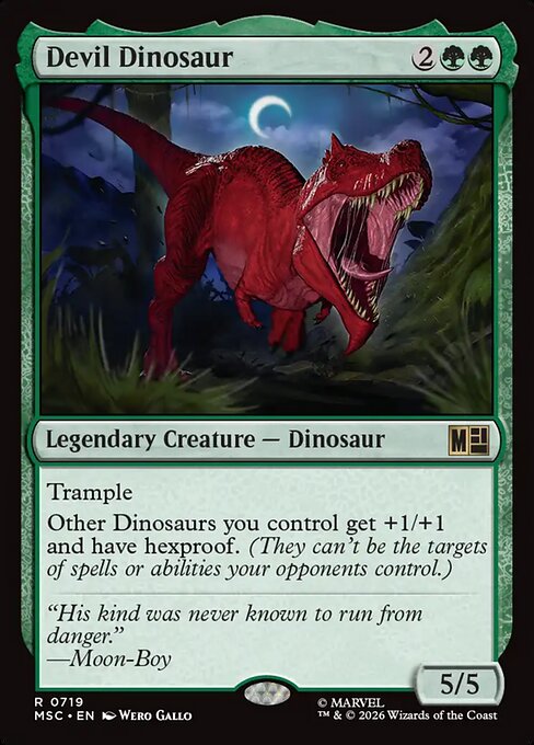 Devil Dinosaur - Marvel Super Heroes Commander MTG spoiler
