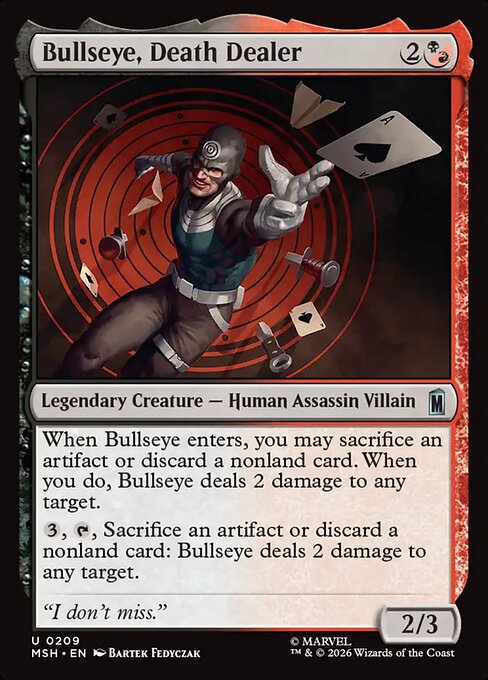 Bullseye, Death Dealer - Marvel Super Heroes MTG spoiler