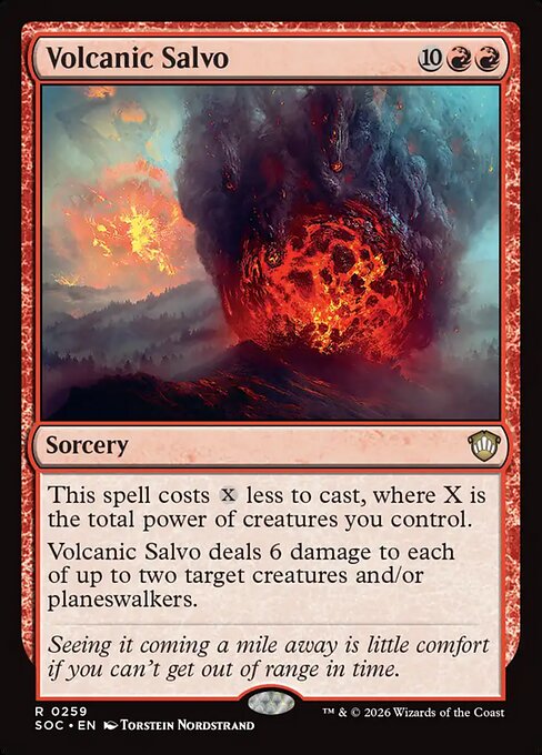 Volcanic Salvo - Secrets of Strixhaven Commander MTG spoiler