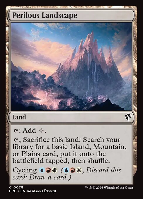 Perilous Landscape - Reality Fracture Commander MTG spoiler