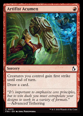 Artifist Acumen - Reality Fracture MTG spoiler