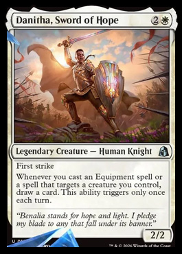 Danitha, Sword of Hope - Reality Fracture MTG spoiler